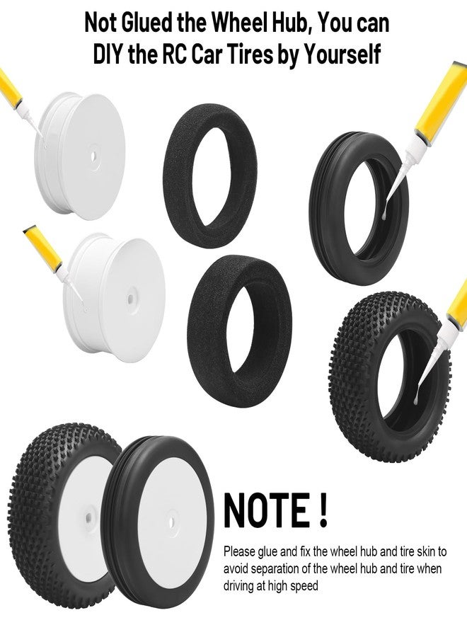 daitoku 1/10 RC Car Tires and Wheels, daitoku 12mm Hex 1/10 RC Off Road Racing Tires and Wheels Rims for 1/10 Serpent Spyder SRX2 SRX4 XRAY XB2 Tekno EB410 yokomo yz4 Tamiya TD4 TT-02B DF-02 - Image 2